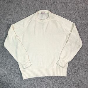Vintage Townhouse Sweater Women's Pullover Crewneck Ivory 80s 90s Medium